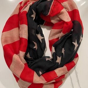 Vintage American Flag Infinity Scarf